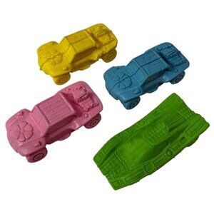 LOT (4) Vintage 1970s Lesney Matchbox Rubber Eraser Car Baja Buggy Hairy Hustler